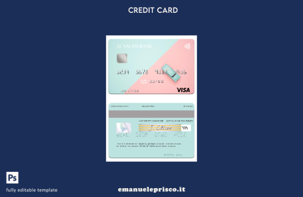 modello di carta visto Algeria Al Salam Bank in stile verificato